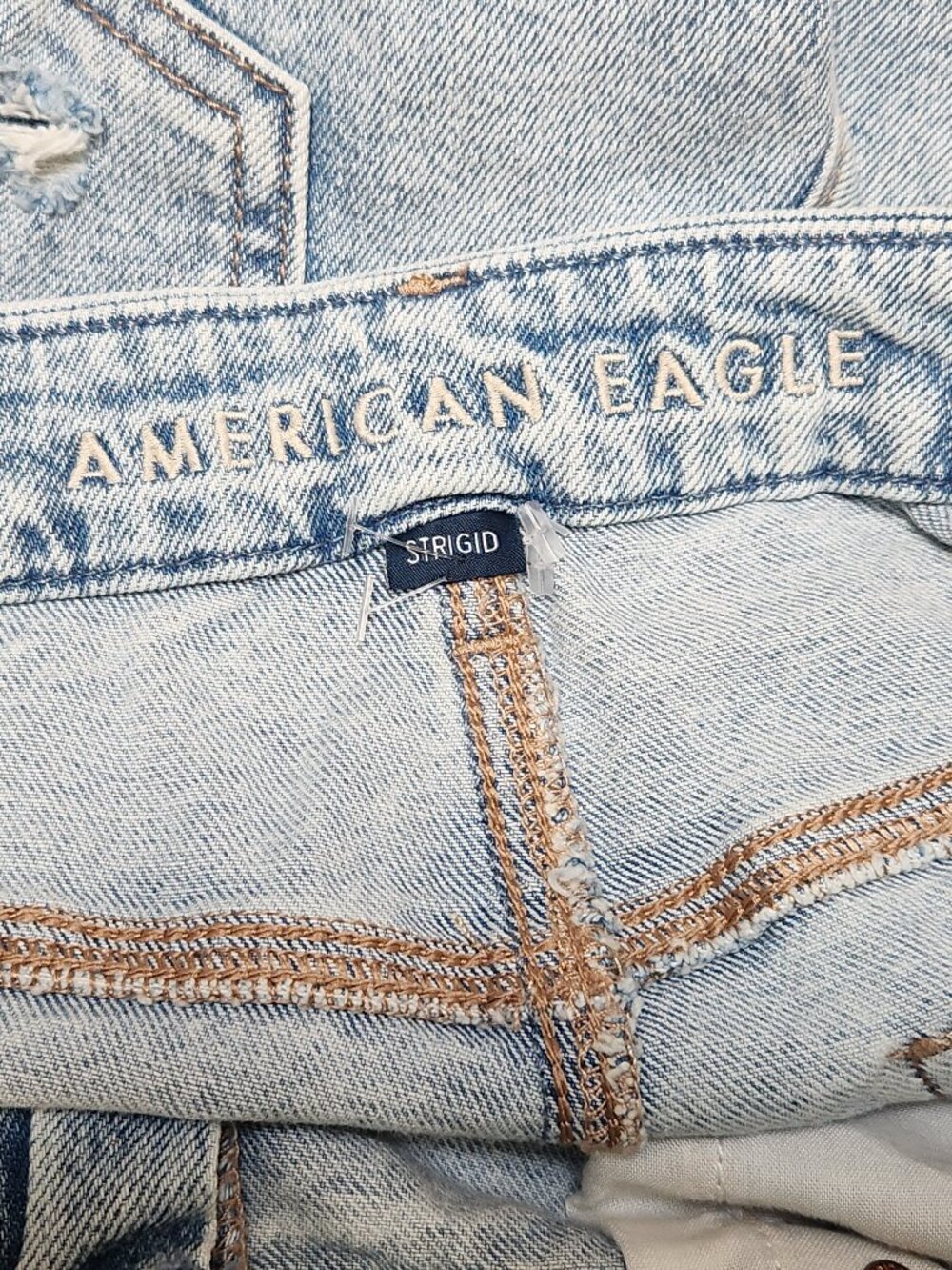 AMERICAN EAGLE Curvy StovePipe Strigid Torn Jeans  - 18 Short - NEW - Picture 7 of 8